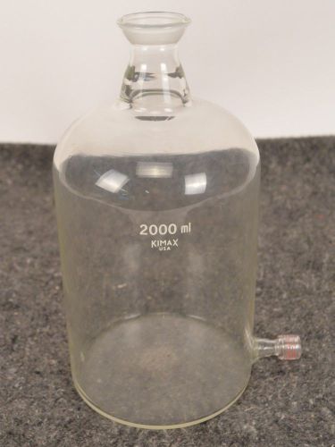 Kimax 2000ml aspirator bottle w/ threaded side arm spout stem 2l for sale