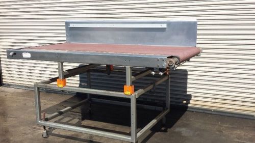 48” x 90&#034; long sorting stacking conveyor with sliding table for sale