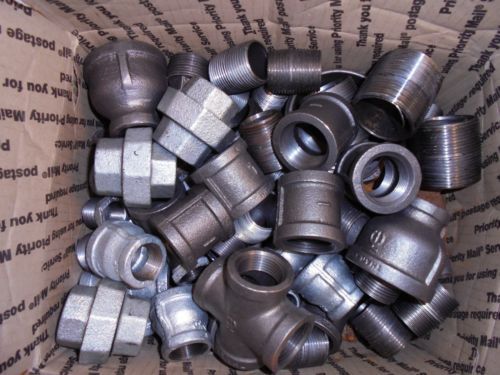 1 box Mixed steel pipe fittings 36lbs