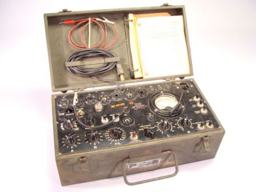 Vintage WW2 Signal Corps Dynamic Mutual Conductance Tube Tester I-177 HAM Radio