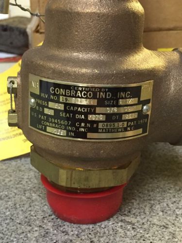 1 1/4&#034; x 1 1/4&#034; 19-501-11  hi pressure safety valve air conbraco nos for sale