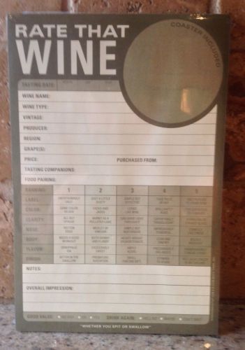 Knock Knock Rate That WINE 60 Sheet 6&#034; X 9&#034; Notepad - NEW/SEALED