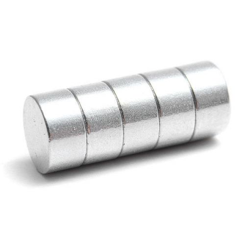 5Pcs 10mm x 5mm N35 Super Strong Neodymium Disc Rare Nickel Plating Magnets