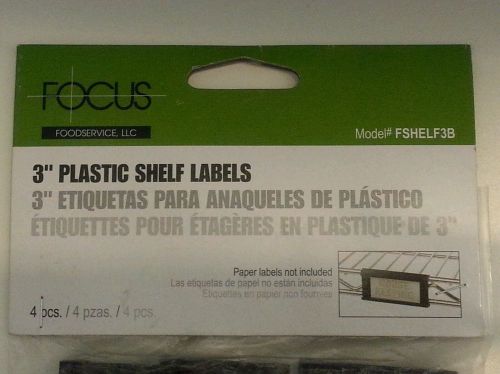 Plastic Shelf Labels Holder 3&#034;x1-1/4&#034; 4pcs Black for Metro &amp; Other Brands