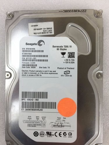 (lot of 4) seagate 3.5&#034; hard drive 9cy131-021 st380815as barracuda 7200.10 80gb for sale
