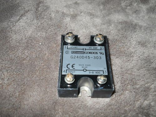 Crouzet Gordos Solid State Relay G240D45-303, 3-8 VDC In, 240 VAC Ouput @ 45 A