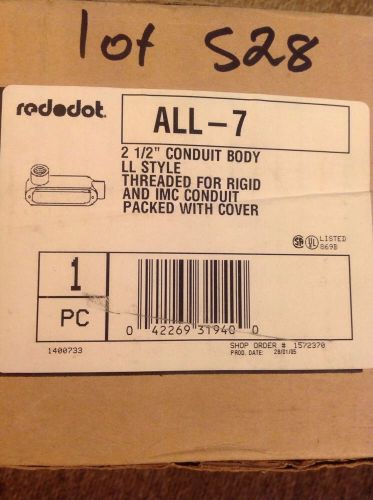 ALL-7 Red Dot 2.5&#034; Threaded Die Cast Aluminum Conduit Body (lot 528)