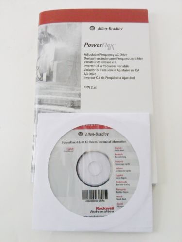 Allen-bradley powerflex 4 &amp; 40 ac drives user manual and cd for sale
