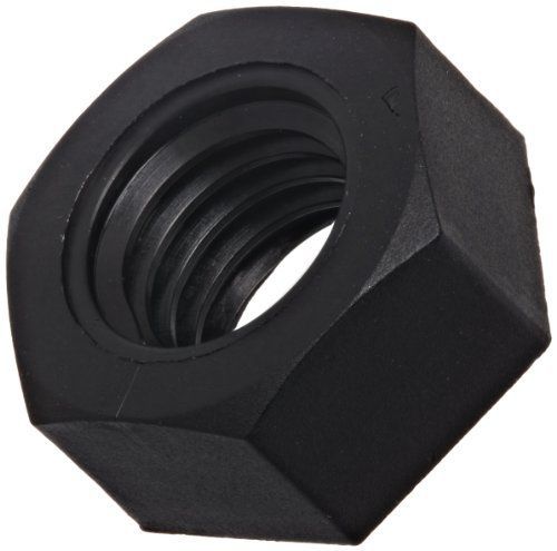 Nylon 6/6 Hex Nut, Black, M3-0.5 Thread Size, 5.5 mm Width Across Flats, 2.4 mm