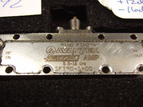 Avantek SFT90-1400 Amplifier 28 dB Gain 8-18 GHz
