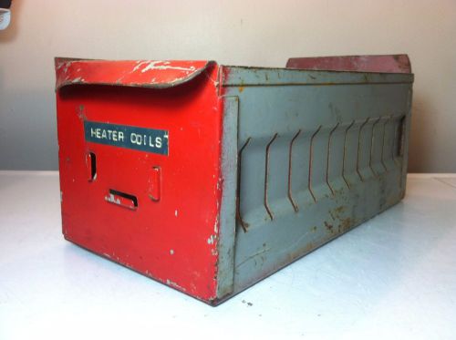 vintage Industrial RED METAL DRAWER Replacement- tool bin,file cabinet,Storage
