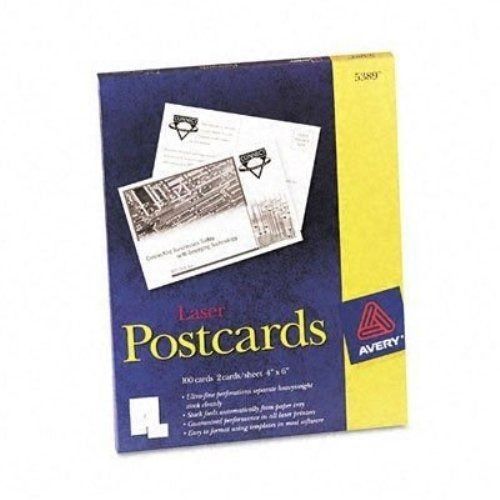 100 Avery Laser 5389 Postcards 4x6 Inch Mailer Invitation Announcement Marketing