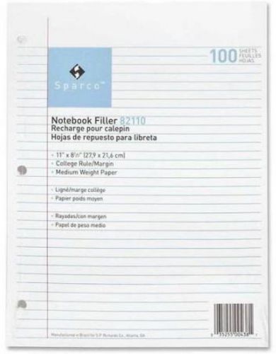 Sparco Notebook Filler Paper