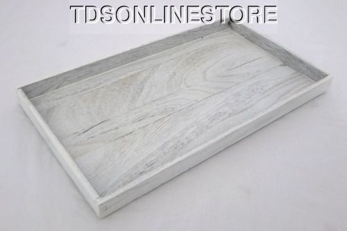 Rustic antique white wash color wood jewelry tray for sale