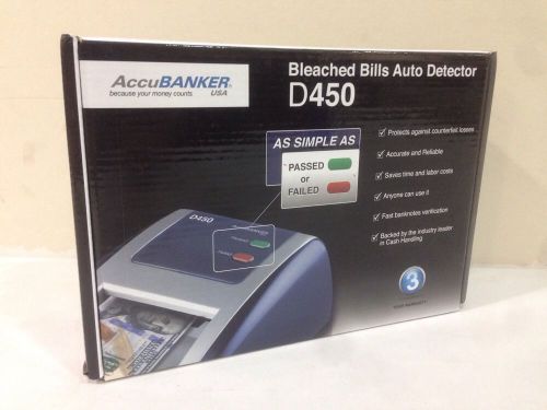 AccuBANKER Bleached Bills Auto Detector D450 Counterfeit Money Machine Security
