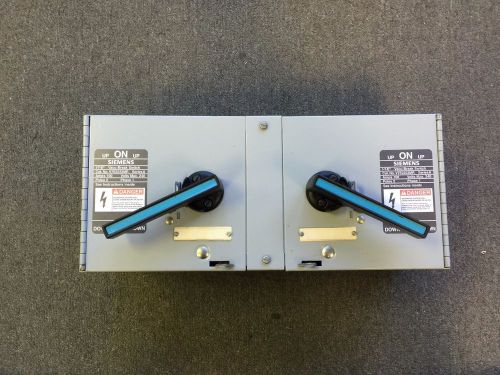 Siemens ite fusible vacu-break switch 100 amp 240v 2 pole v7e2233mr for sale