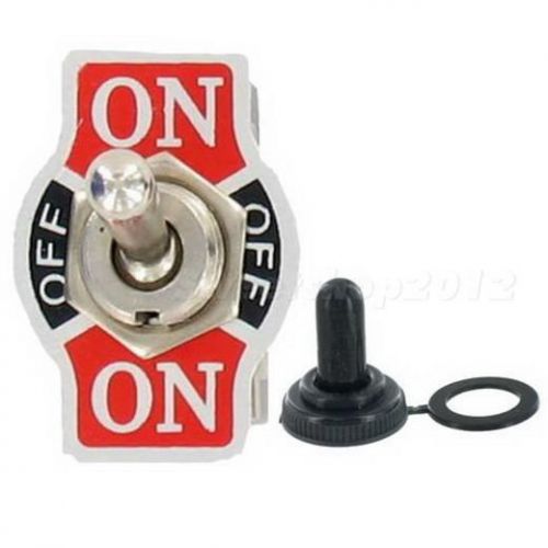 1pcs black spdt 3 terminal on/off/on toggle switch &amp; waterproof switch cap swtn for sale