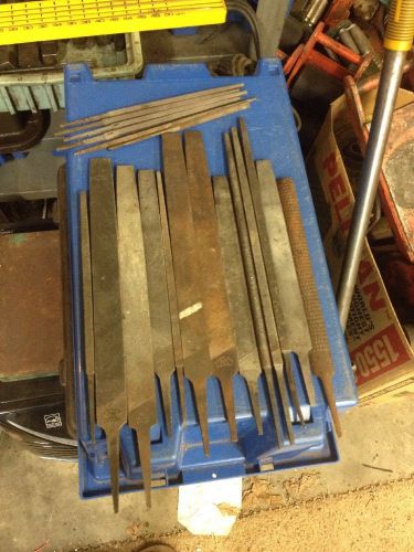 19 files nicholson, oberg, disston, etc smooth, mill, bastard machinist tool lot for sale