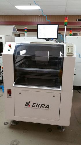 Ekra x5 2003 inline screen printer w/ 2d inspection, vacuum solvent wiper for sale