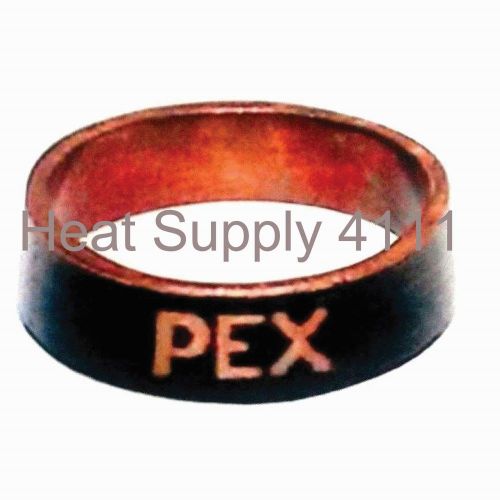 (100) 3/8&#034; pex copper crimp rings by sioux chief, made in usa, astm/csa, #649x1 for sale