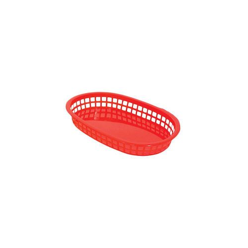 Update International BB107R Red Oval Fast Food Basket - Dozen