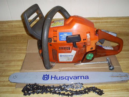 Husqvarna 359 Chainsaw - New 20&#034; Bar - Chain - Runs Great - Chain Brake -VGC