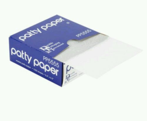 5.5&#034; x 5.5&#034; Hamburger Patty Cheese No-Stick Deli Waxed Paper Sheets 1000 Pack
