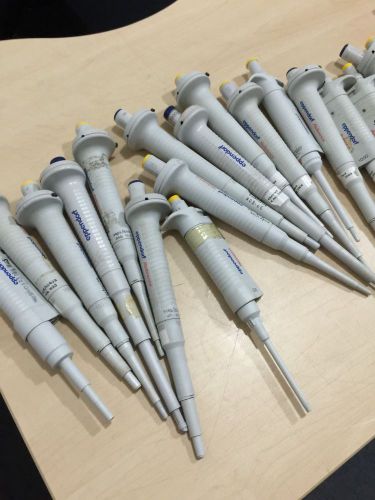 Eppendorf adjustable volume research pipettes (mix 37 pcs) - aar 3540 for sale