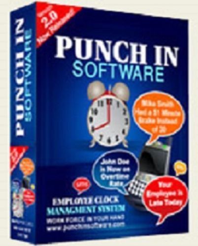 PunchInSoftware.com Subscription 3 months + installation CD NEW Clock Software