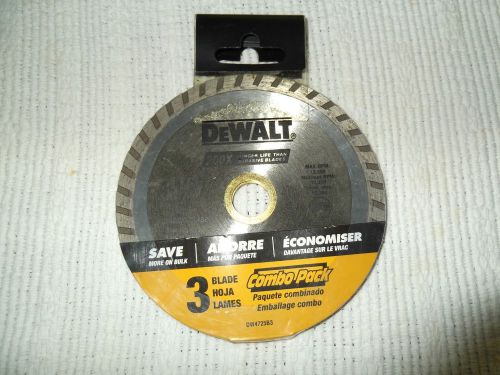 Dewalt DW4725B3 4 1/2&#034; Wet/Dry Diamond Blade 3 Pack