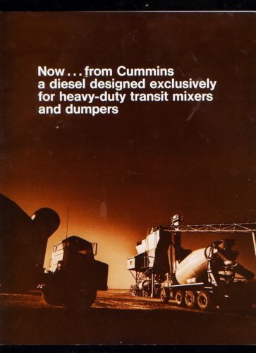 1968 Cummins Diesel Engines 4-page brochure