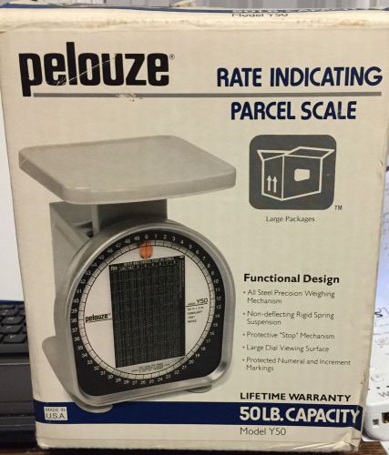 Pelouze ~ Model Y50 ~ 50 lb. Capacity ~ Rate Indicating Parcel Scale