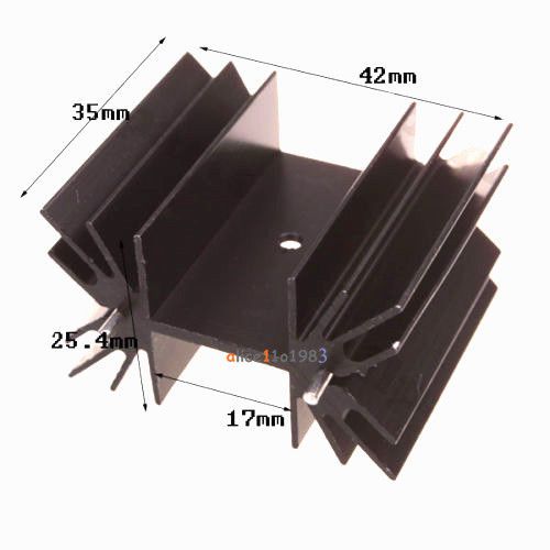 35x42x25.4mm IC Aluminum Heat Sink Cooling Fin For Module Mosfet Transistors