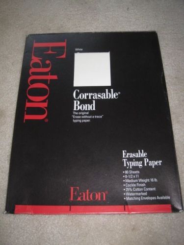 Vintage Eaton Corrasable Bond Typewriter Paper 74 Sheets MEDIUM Weight 8.5x11