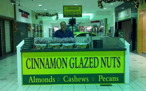 Cinnamon glazed nut Stand with cookers