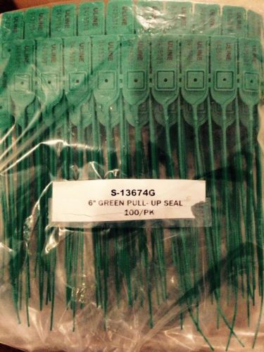 ***new*** security seals 6&#034; green 100/pack - free shipping for sale