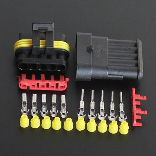 10pcs-5pin waterproof electrical wire connector plug automotive marine for sale