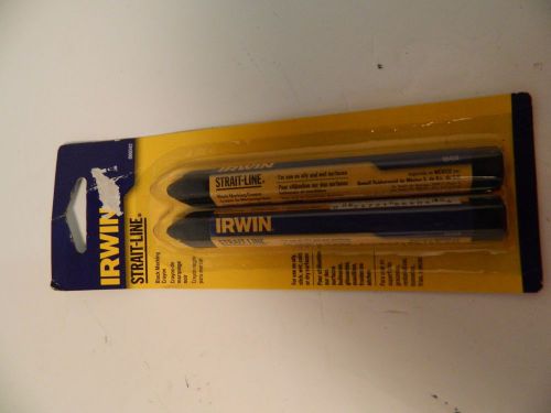 (2) BLACK IRWIN STRAIGHT LINE MARKING CRAYON 1 PACKAGE OF 2 CRAYONS AS SEEN