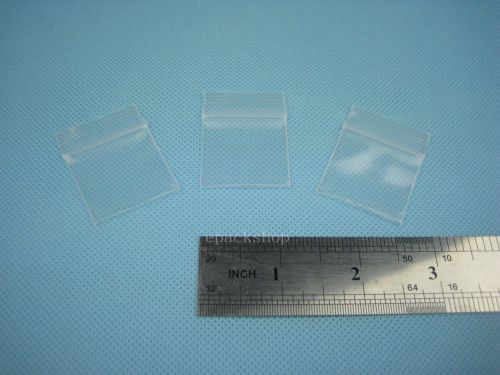 50 clear plastic ziplock resealable poly zipper bags 4 mil_1.2&#034; x 1.5&#034;_30 x 40mm for sale