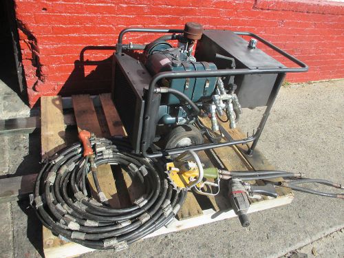 Gas powered hydraulic power unit w/hose &amp; tools for sale