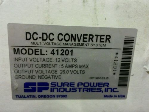 SURE POWER INDUSTRIES 41201 DC TO DC CONVERTER