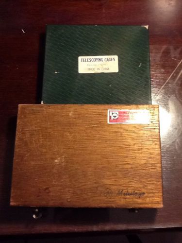 Machinist Toolmaker Mitutoyo .001&#034; W Box And Parts Old Rare &amp;gages Telescoping
