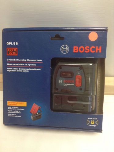 Bosch 5point self-leveling plumb and square laser with laser target / attachment for sale