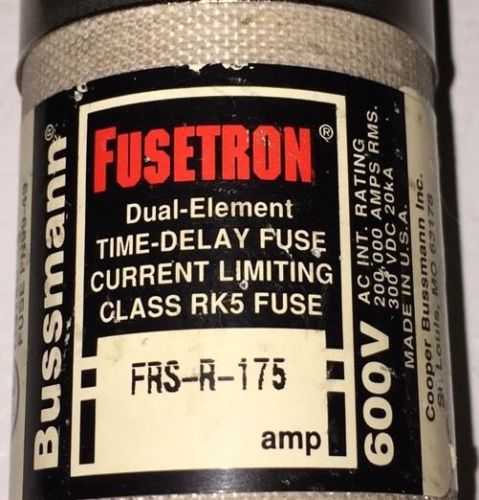 (3) NEW Bussmann FRS-R-175 Fusetron 600Vac 175a Current Limiting Time Delay RK5