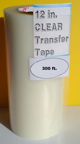 12&#034; CLEAR APPLICATION TRANSFER poli TAPE for Vinyl cutter PLOTTER NEW 100 yds.