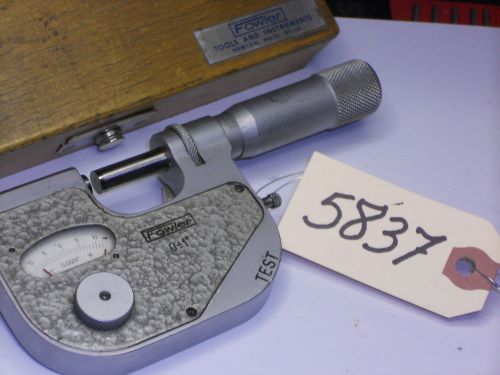 Fowler 245-001 indicating micrometer in box, 0-1&#034; capacity, carbide for sale