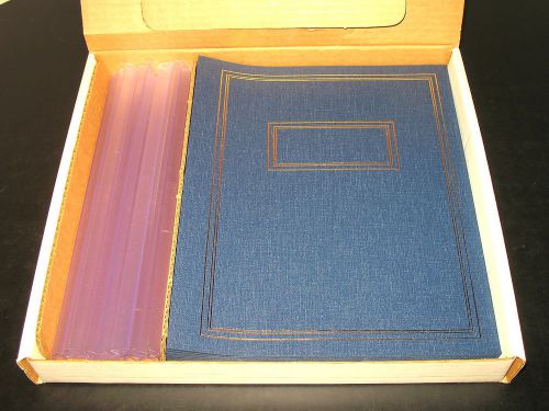 THE PRESTIGE LINE BOARDROOM REPORT COVERS BOX 22 NAVY CLEAR STRIP GRIP 11 X 8.5