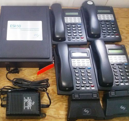 ESI CS50 (6) PORT (15) HOUR VOIP TELEPHONE SYSTEM ESI-LINK (4) RMT IP (4) 24 Key