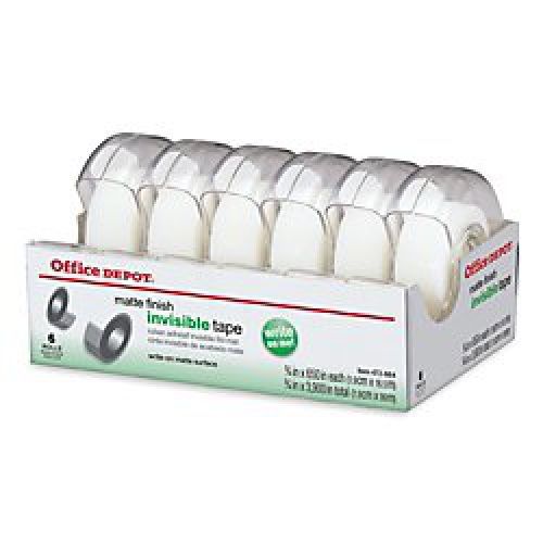 Office Depot(R) Brand Invisible Tape In Dispensers, 3/4in. x 650in., Pack Of 6