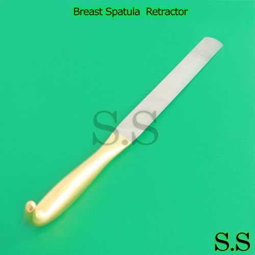 BREAST SPATULA WITH HANDLE, 12 1/2&#034; (31.5 CM), 1&#034; X 7&#034; BLADE, SERRATED BST-08